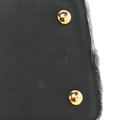 Louis Vuitton Astrakhan Capucines MM Gray 11 of 12