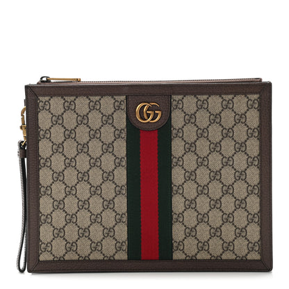 Gucci X DISNEY GG Supreme Monogram Web Three Little Pigs Ophidia Documents Holder Beige New Acero 1 of 9