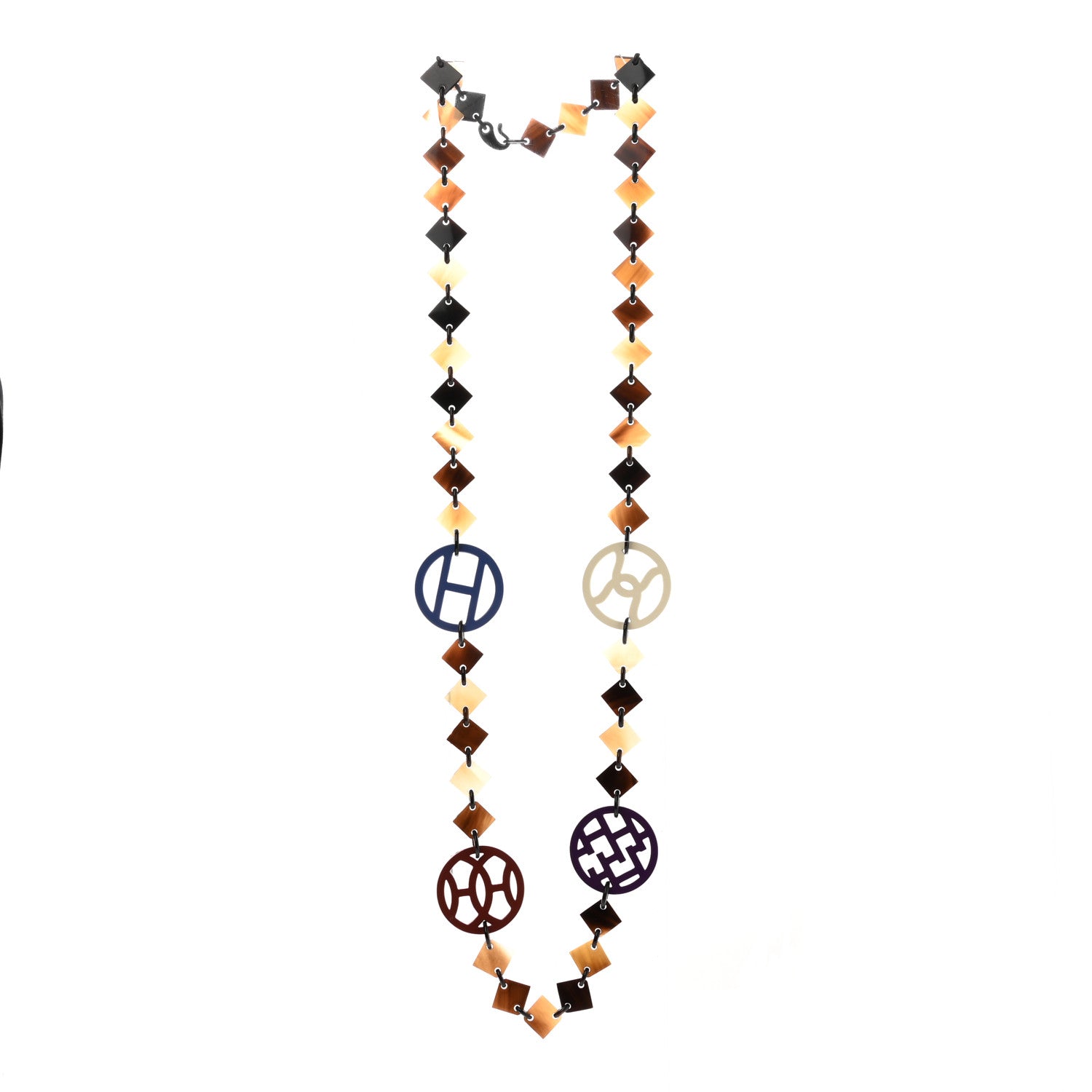 Hermes Buffalo Horn Lacquer Lena Necklace Multicolor 3 of 6