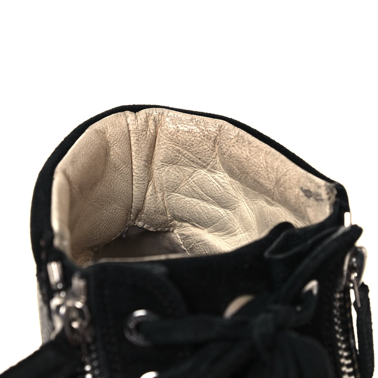 Chanel Canvas Suede CC Star Zipped High Top Sneakers 36 Black 8 of 10