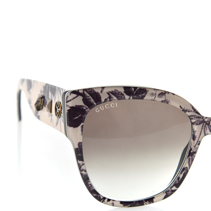 Gucci Acetate Herbarium Print Square Frame Sunglasses GG0059S White 7 of 8
