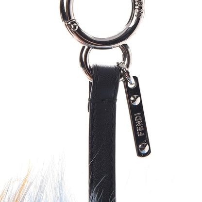 Fendi Fox Rabbit Goat Mink Fur Vitello Flamingo Dawny Monster Bag Bug Charm Azzurro Sky Orange Multicolor 5 of 5