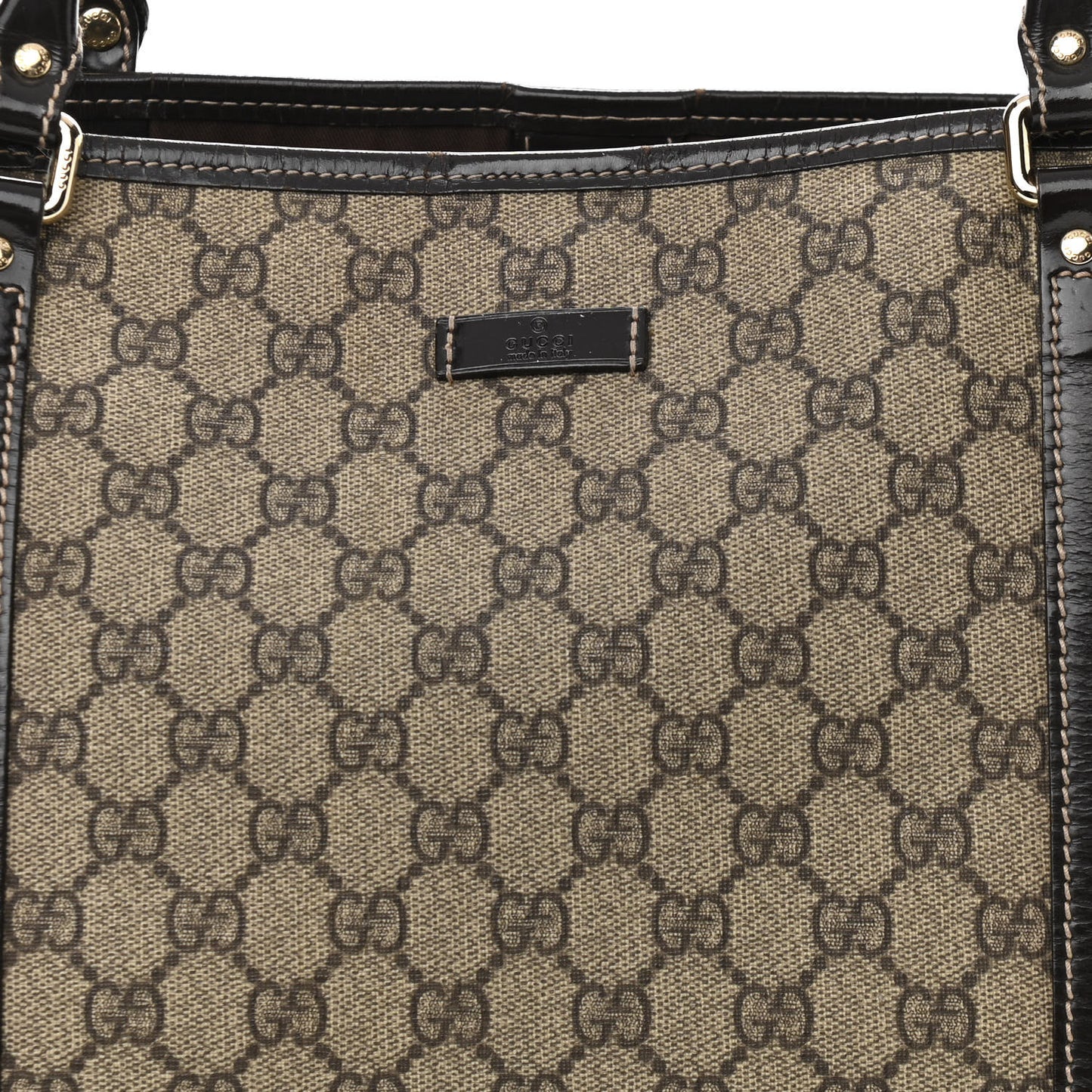 GG Plus Monogram Large Joy Tote Dark Brown