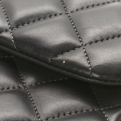 Chanel Lambskin Quilted Jumbo Double Flap Charcoal Grey 10 of 14