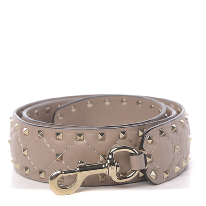 Valentino Garavani Lambskin Rockstud Spike Shoulder Strap Poudre 1 of 4