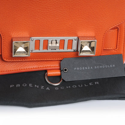 Proenza Schouler Textured Leather PS11 Wristlet Clutch Orange 8 of 8