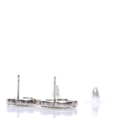 Chanel Crystal Mini Timeless CC Earrings Silver 5 of 6