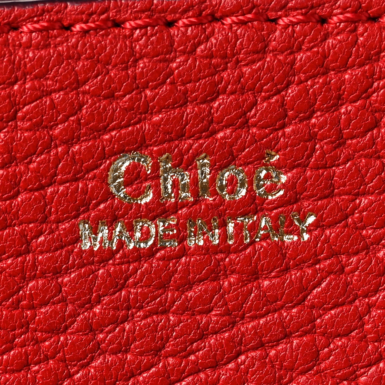 Chloe Grained Lambskin Mini Drew Shoulder Bag Plaid Red 5 of 7