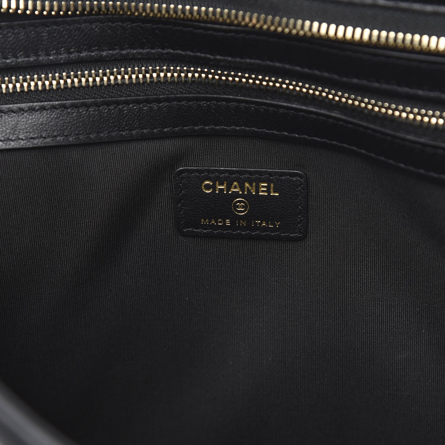 Chanel Tweed PVC Lambskin Large Pouch Black 6 of 10