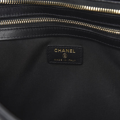 Chanel Tweed PVC Lambskin Large Pouch Black 6 of 10