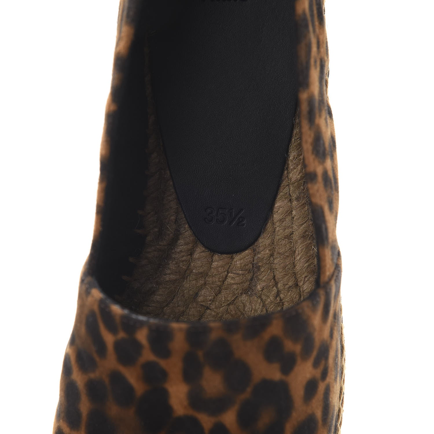 Saint Laurent Suede Leopard Print Espadrilles 35.5 8 of 9