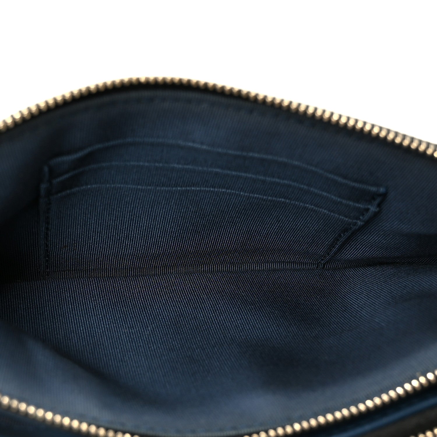 Chanel Patent Quilted Small Clutch With Chain Black Blue 5 of 12