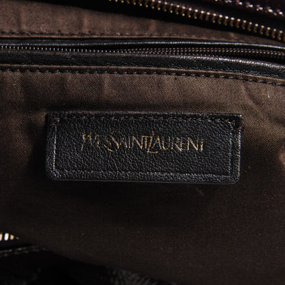 Saint Laurent Textured Patent Medium Easy Sac Brown 5 of 8