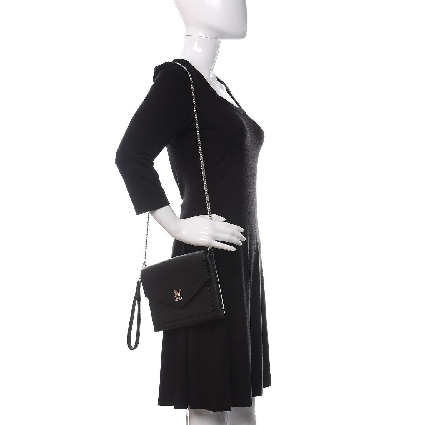 Soft Calfskin My Lockme Pochette Black
