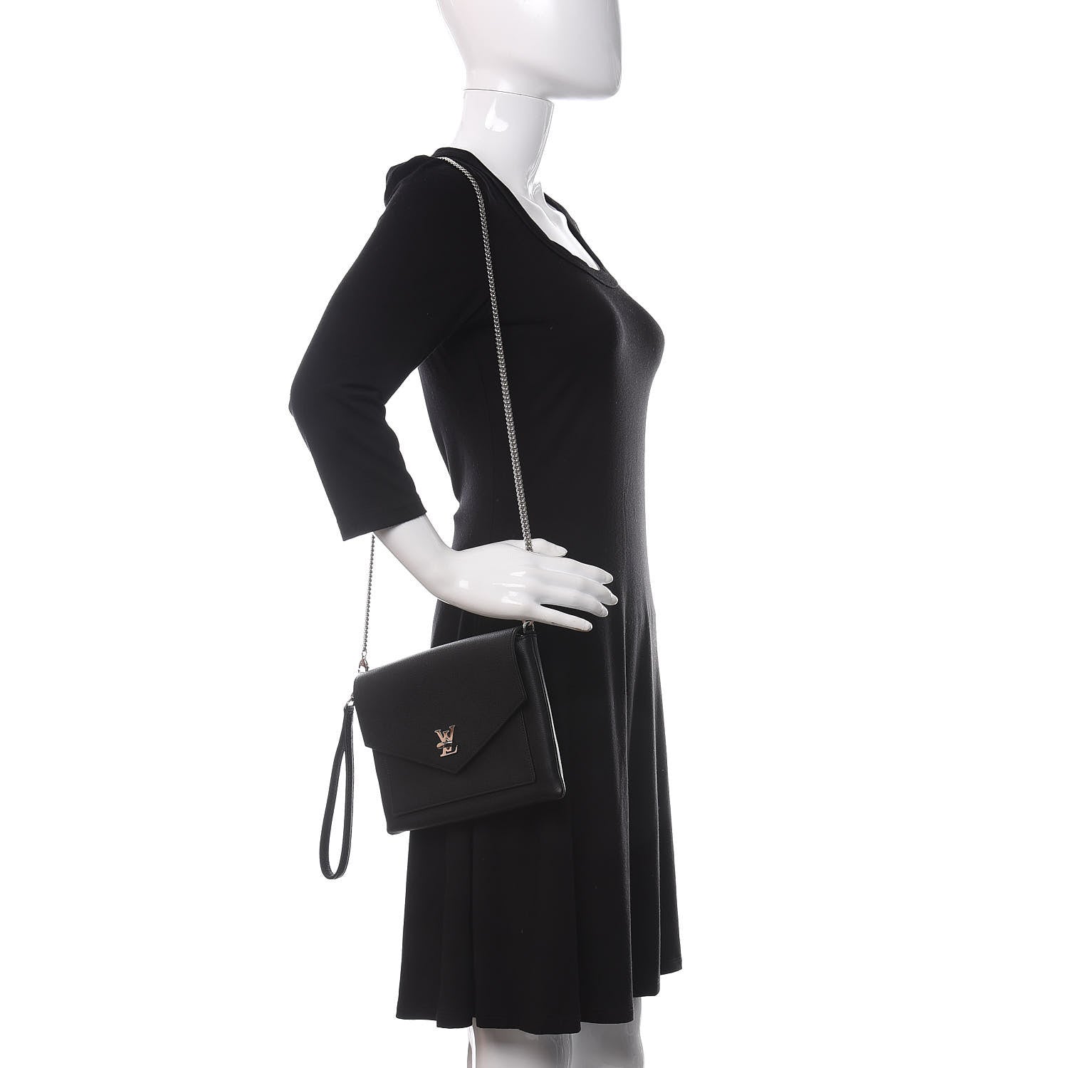 Louis Vuitton Soft Calfskin My Lockme Pochette Black 2 of 11