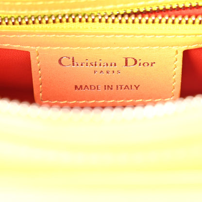Christian Dior Box Calfskin Gradient Medium Lady Dior Yellow Orange 6 of 11