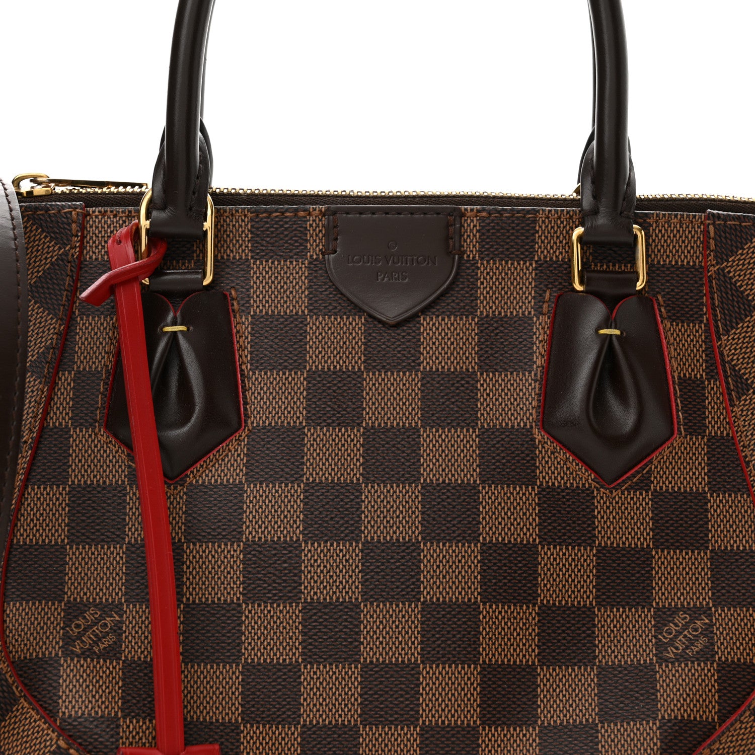 Louis Vuitton Damier Ebene Caissa Tote PM Cherry 8 of 11