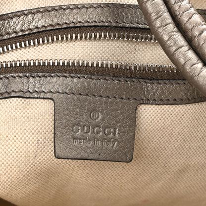Gucci Monogram Medium Techno Horsebit Hobo Pewter 6 of 12