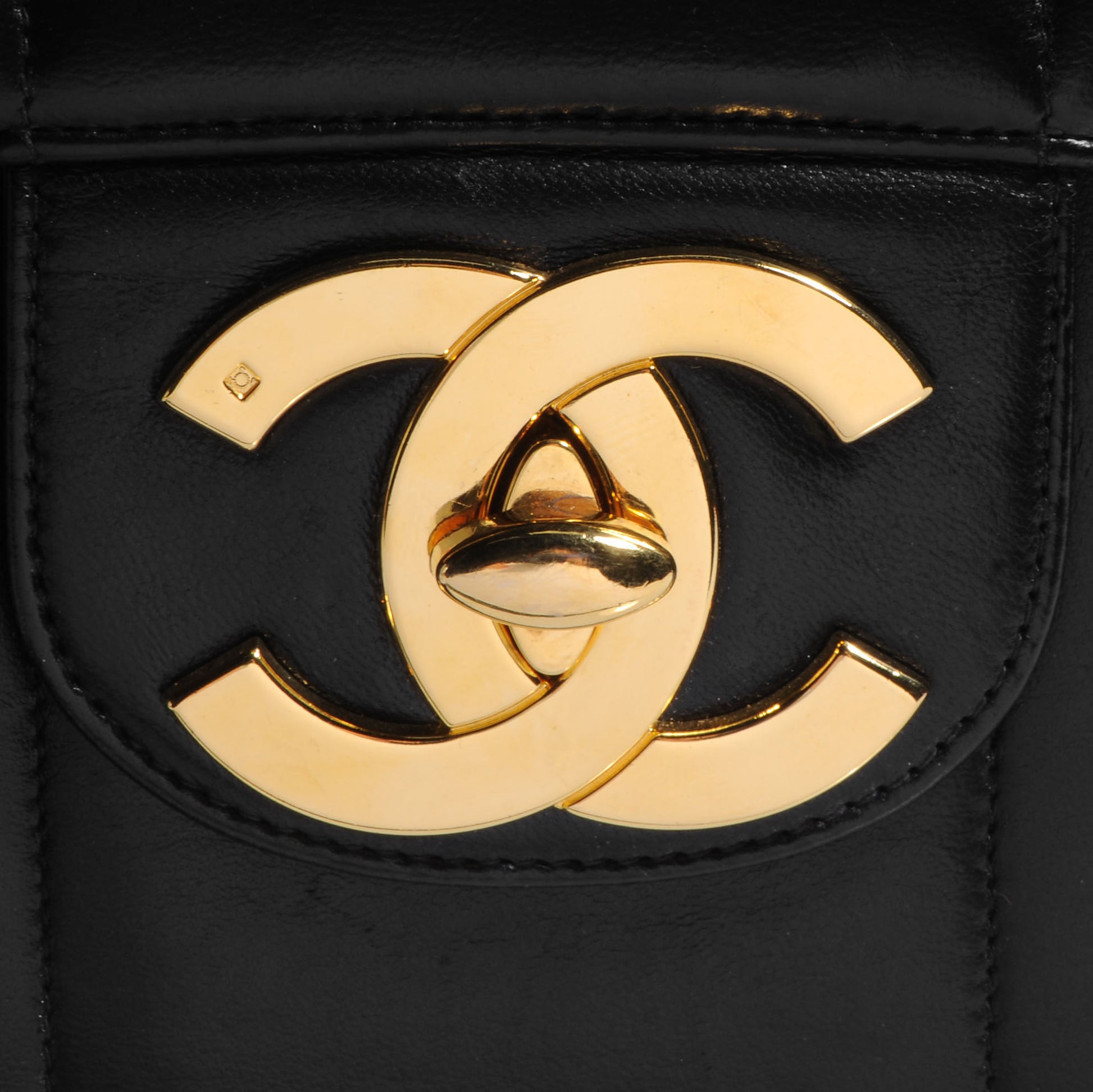 Chanel Lambskin Vertical Quilt Jumbo Flap Black 10 of 10