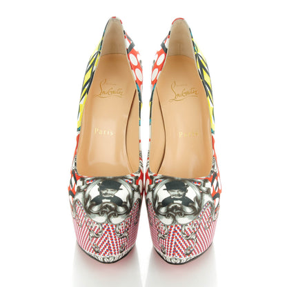 Christian Louboutin Fabric Loubi Print Daffodile 160 Pumps 38.5 Multicolor 2 of 8