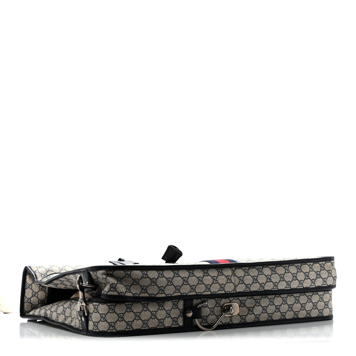 Gucci GG Supreme Monogram Web Savoy Garment Bag Beige Blue 3 of 12
