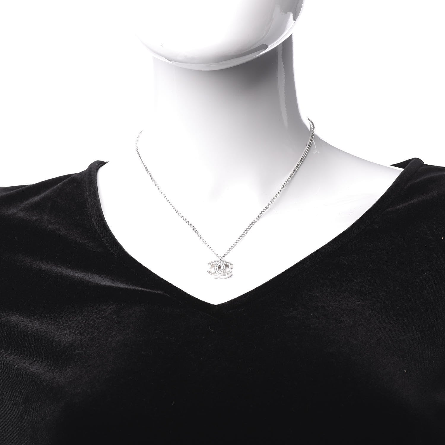 Chanel CC Necklace Silver 2 of 4