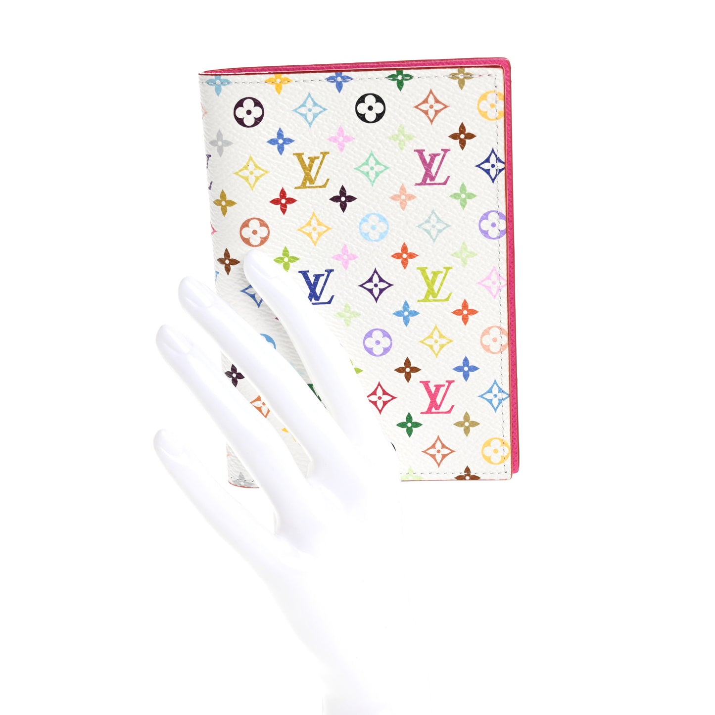LV X TM Monogram Multicolor Passport Cover White