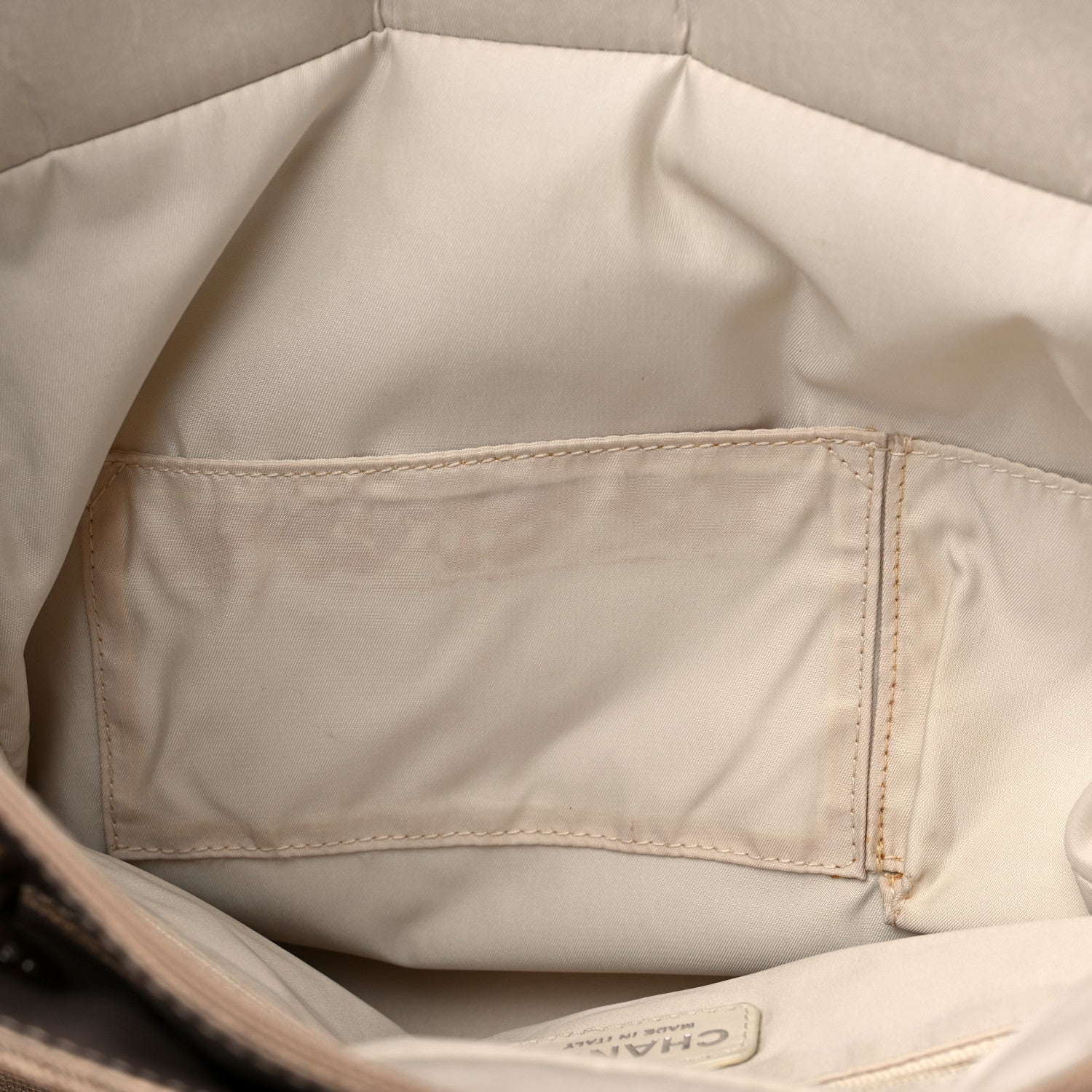 Chanel Metallic Coated Canvas Large Paris Biarritz Tote Gold 13 of 24