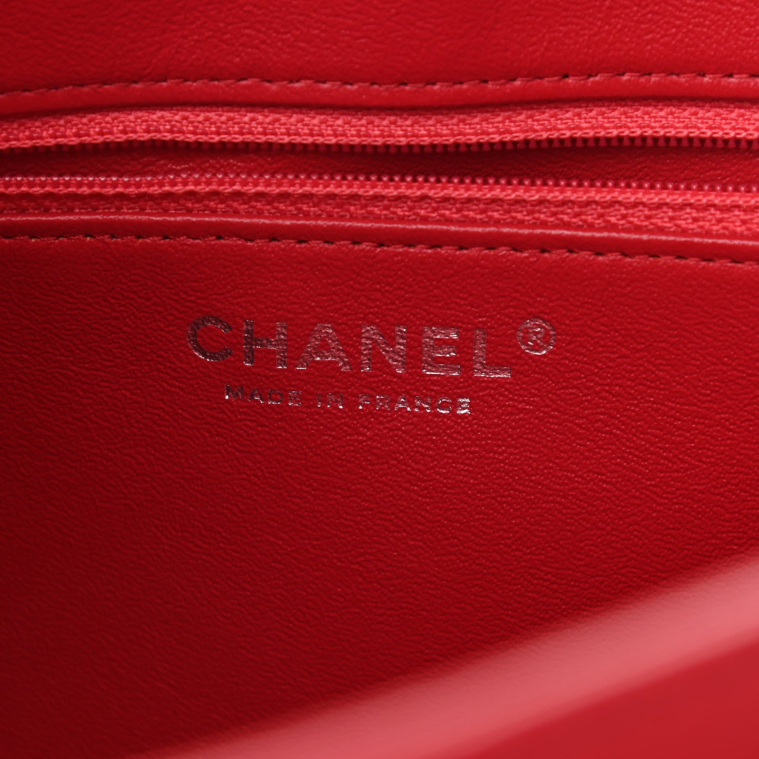 Chanel Lambskin Quilted CC Accordion Shopping Bag Red 6 of 10