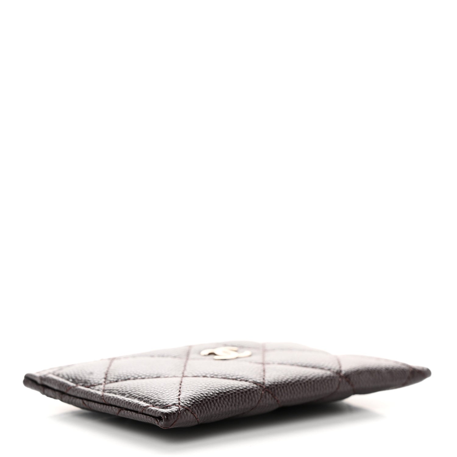 Chanel Caviar Quilted Card Holder Dark Brown 4 of 9