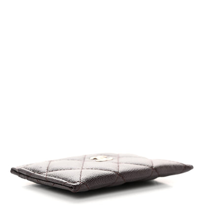 Chanel Caviar Quilted Card Holder Dark Brown 4 of 9