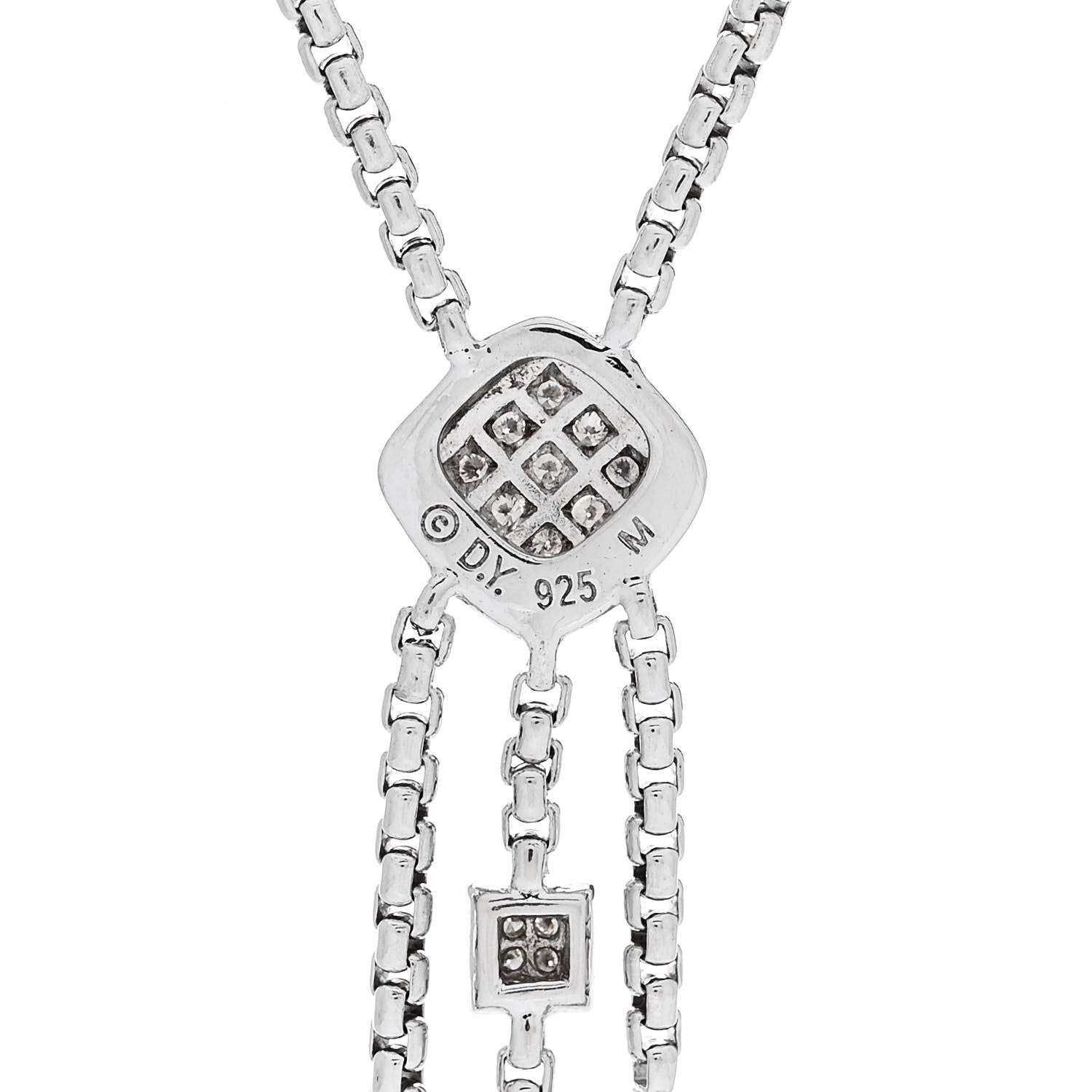 David Yurman Sterling Silver Diamond Confetti Ice Necklace 5 of 6