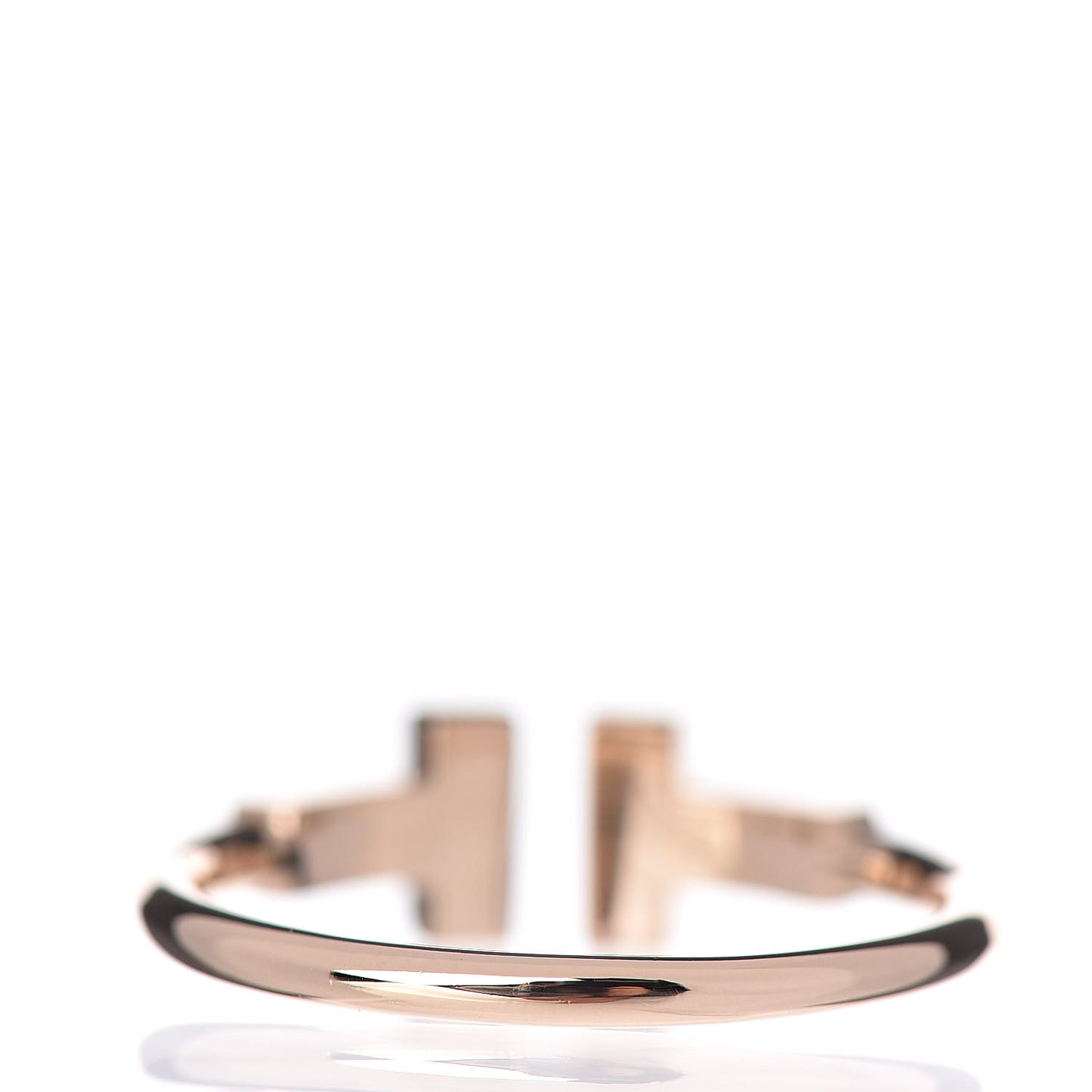 18K Rose Gold Diamond T Wire Ring 53 6.5