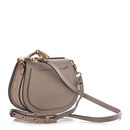 Chloe Calfskin Suede Small Nile Bracelet Bag Motty Grey 3 of 9