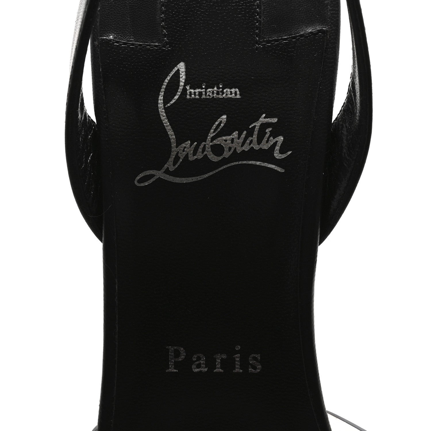 Christian Louboutin Satin Crystal PVC Astrinodo 100 Slingback Sandals 40 Black 7 of 10