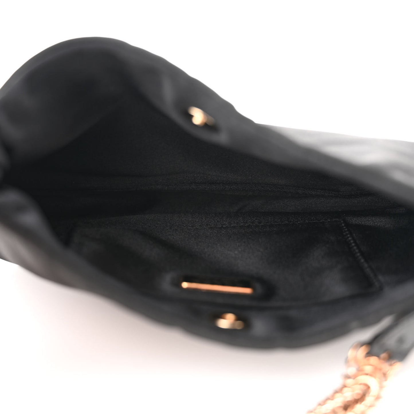 Tessuto Light Nylon Chain Shoulder Bag Black