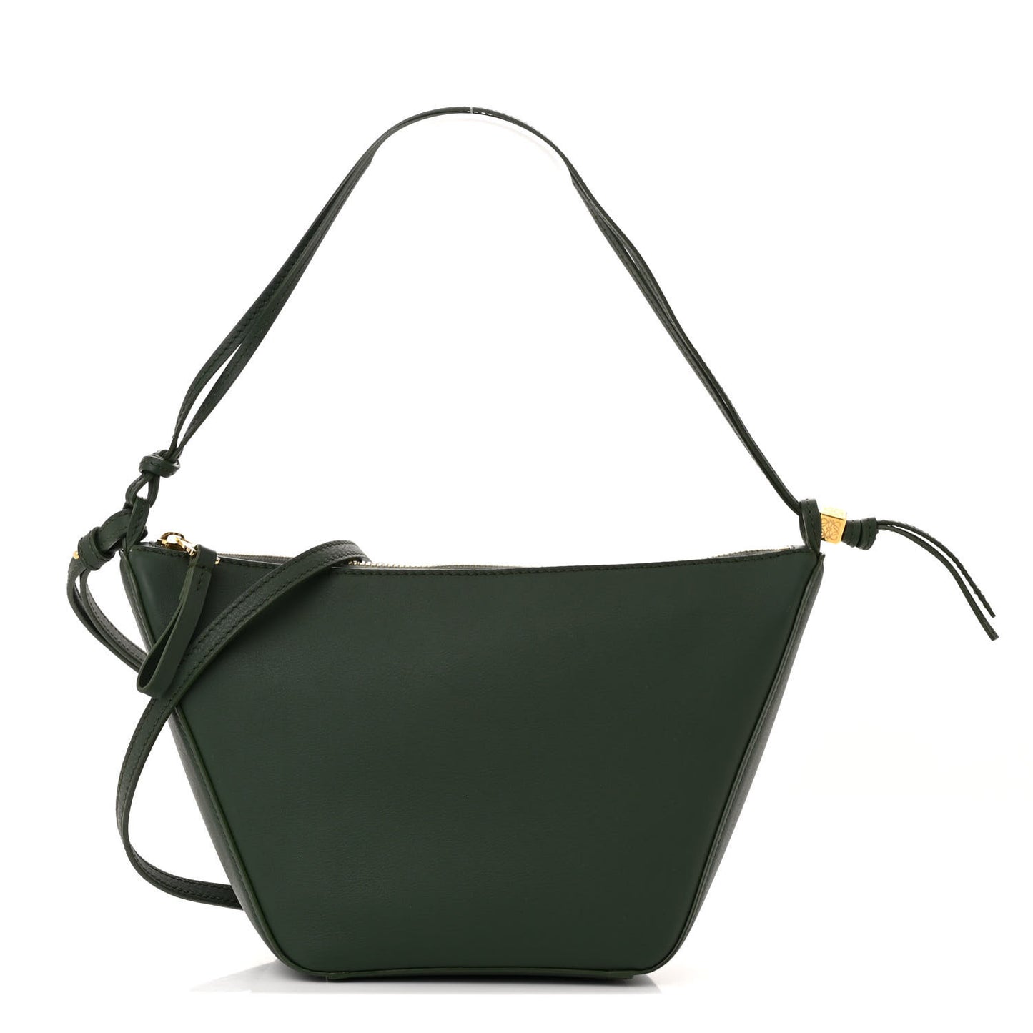 Calfskin Mini Hammock Hobo Bottle Green
