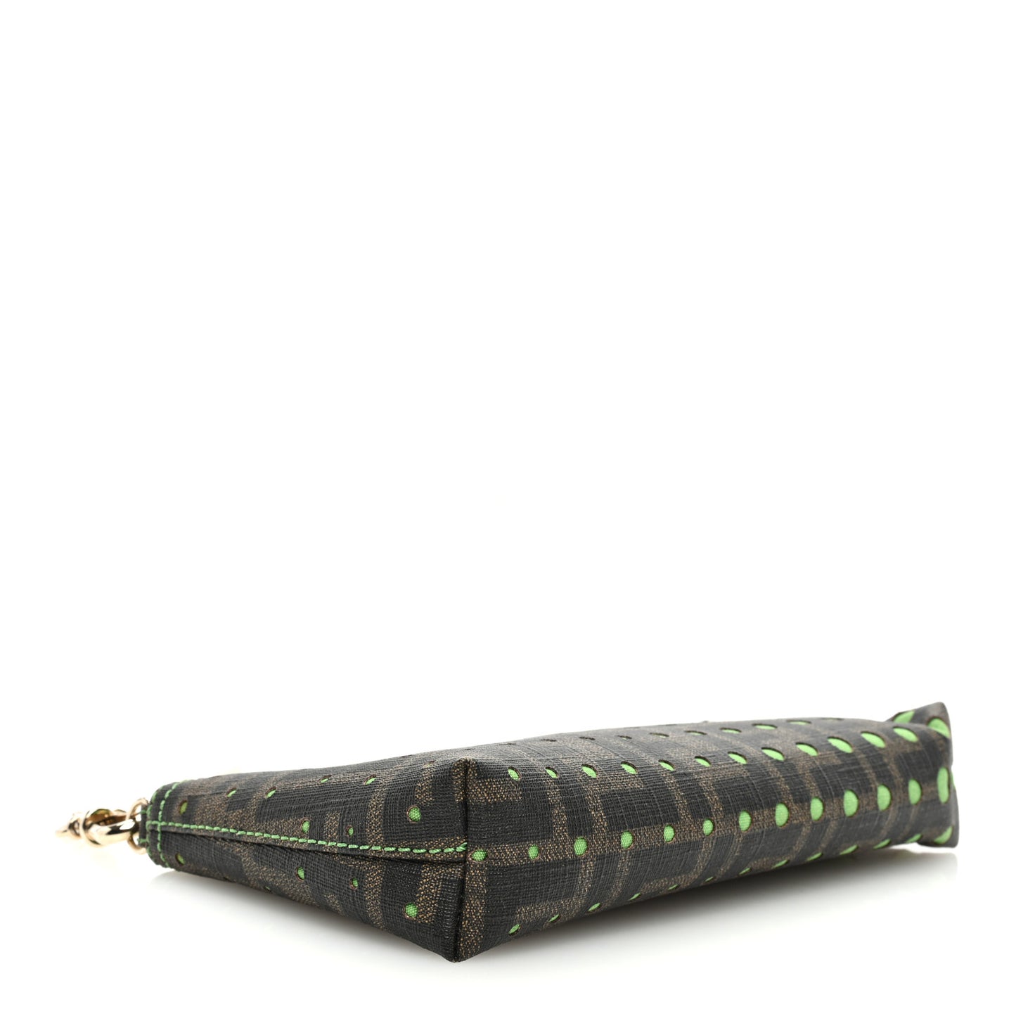 Zucca Spalmati Dots Pochette Tobacco Green