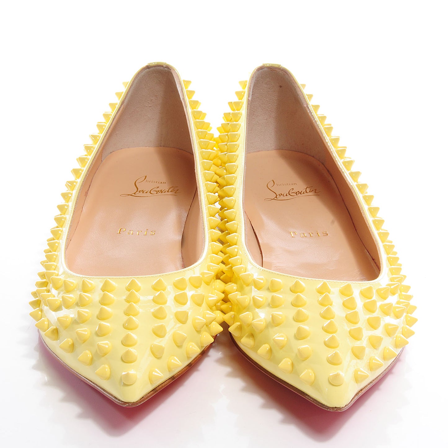 Patent Pigalle Spikes Flats 40 Lemon