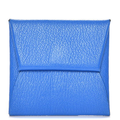 Hermes Chevre Mysore Bastia Coin Purse Bleu Hydra 1 of 7