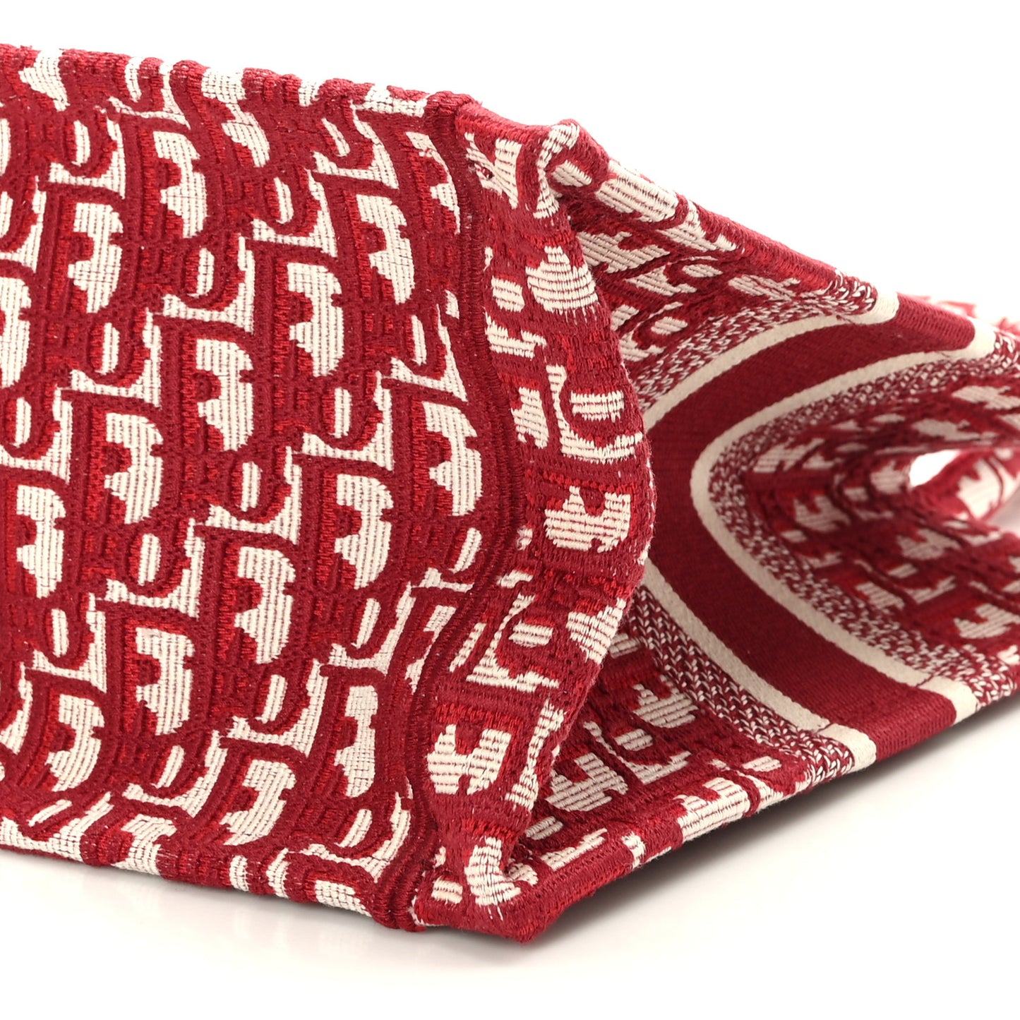 Oblique Small Book Tote Burgundy Multicolor