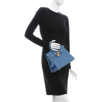 Hermes Togo Birkin 25 Azur 2 of 33