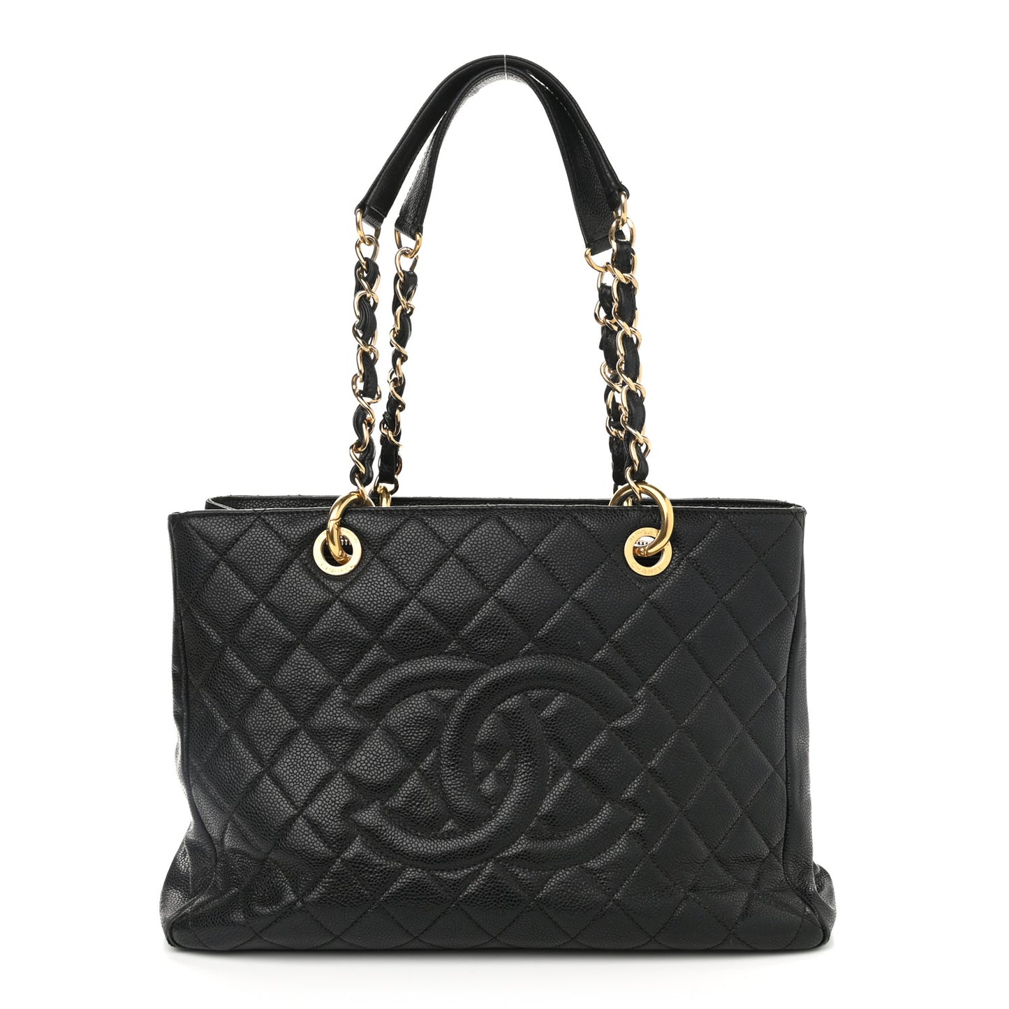 Caviar Quilted Grand Shopping Tote GST Black