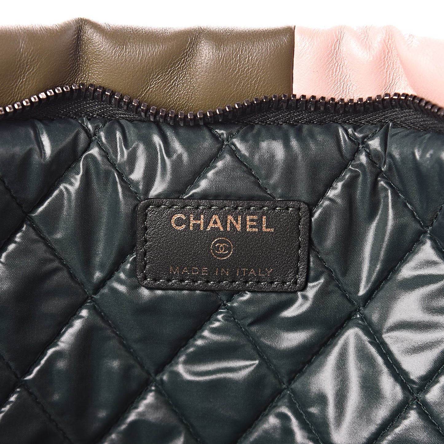 Lambskin Patchwork Large Cosmetic Case Multicolor