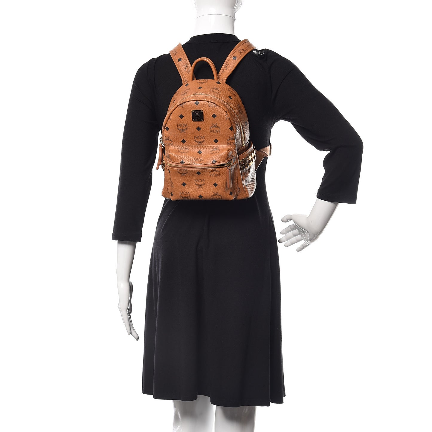 Visetos Side Stud Mini Stark Backpack Cognac