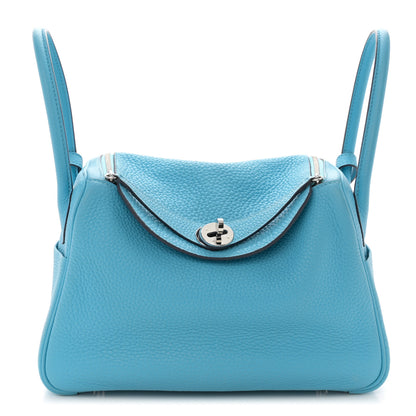 Hermes Taurillon Clemence Lindy 26 Bleu Du Nord 1 of 10