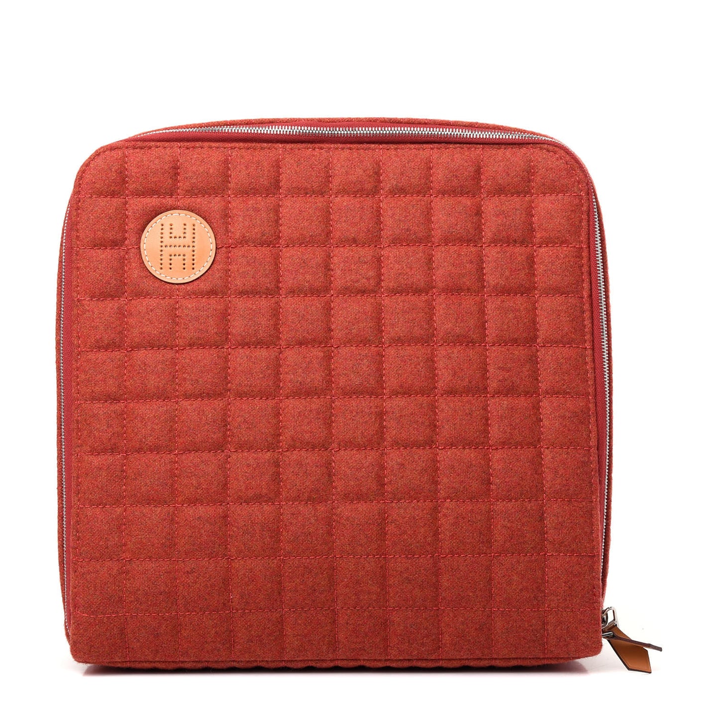 Wool Cashmere Paddock GM Jewelry Case Terracotta