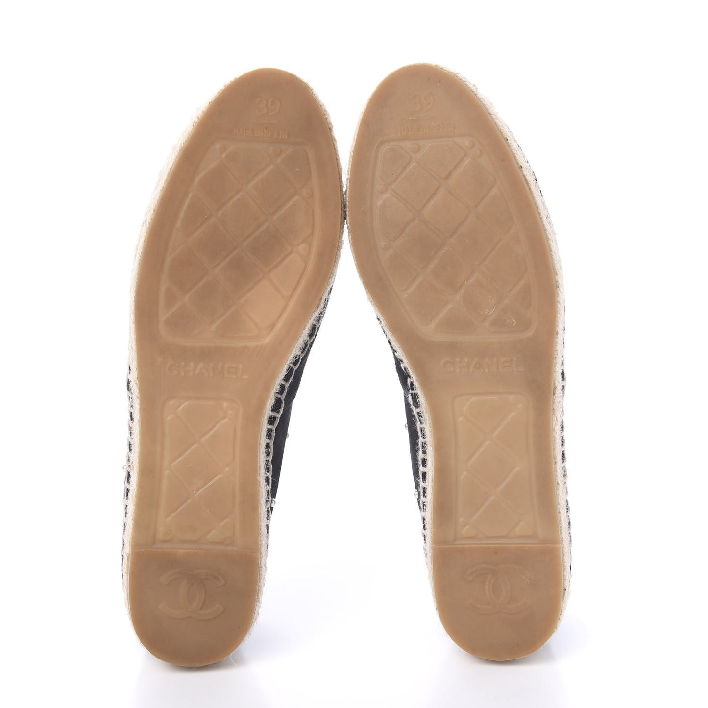 Suede Pearl CC Espadrilles 39 Black