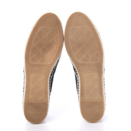 Chanel Suede Pearl CC Espadrilles 39 Black 5 of 9