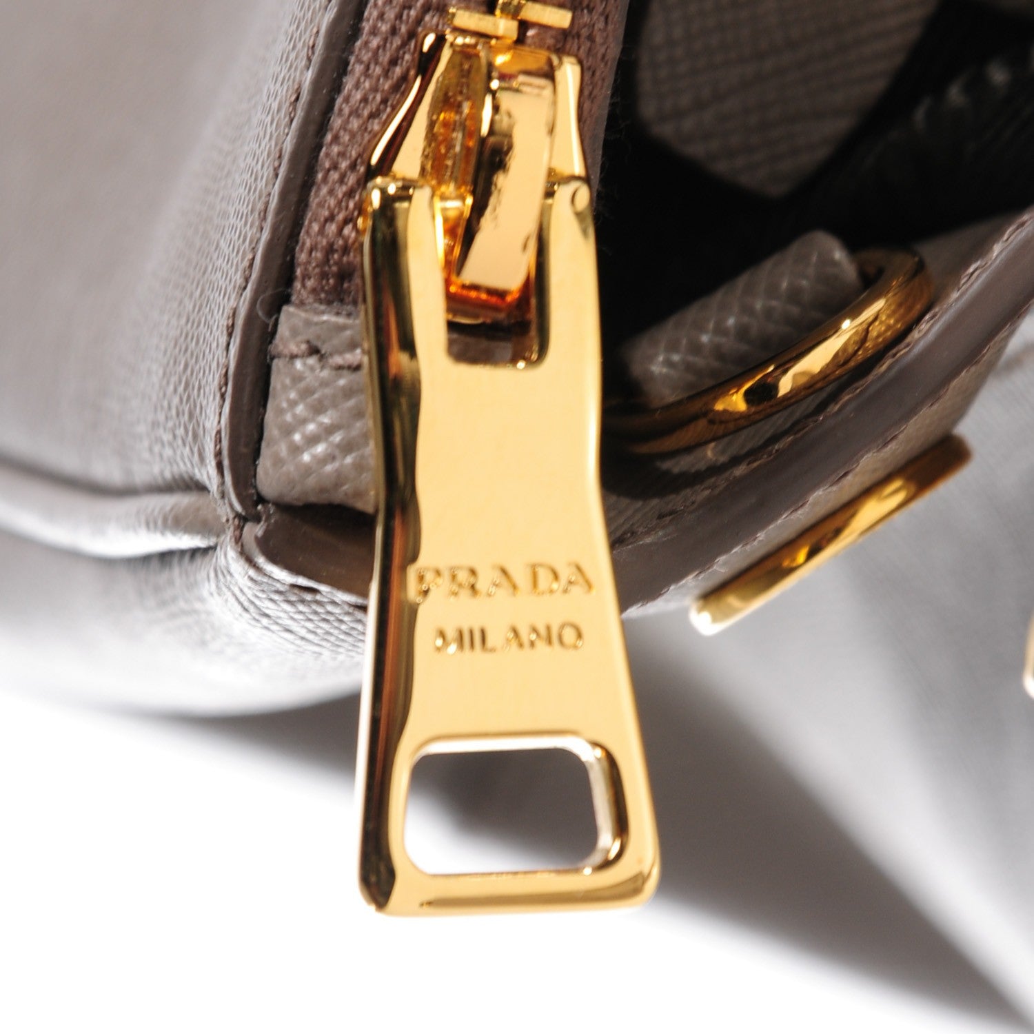 Prada Saffiano Lux Medium Double Zip Tote Argilla 12 of 12